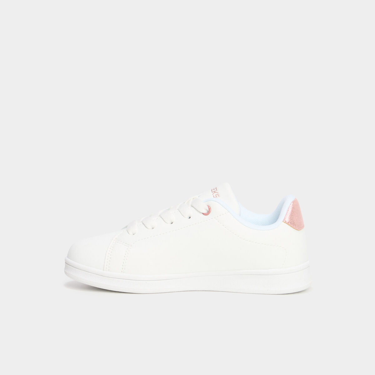 Tennis basses &agrave; lacets blanc fille