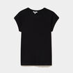 T-shirt ajust&eacute; col rond manches courtes noir femme