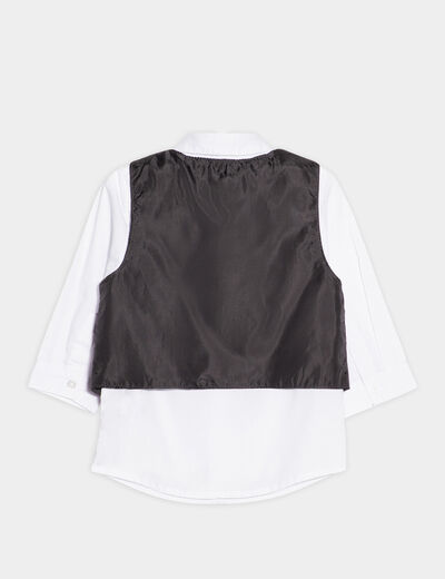 Ensemble 3 pièces de costume gris bébé garçon