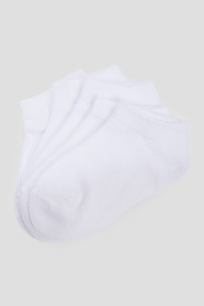 Lot 5 socquettes blanc mixte