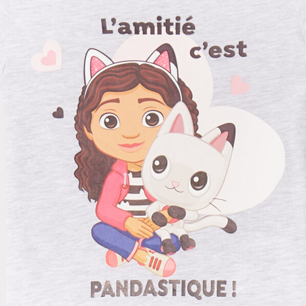 Ensemble pyjama Gabby la maison magique gris clair fille