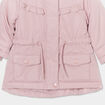 Manteau à capuche fausse fourrure rose pastel bébé fille
