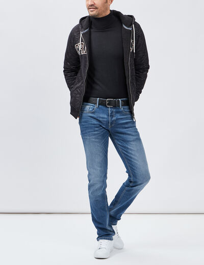 Pull avec col roulé noir homme