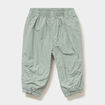Pantalon jogger doublage coton vert pastel b&eacute;b&eacute; fille