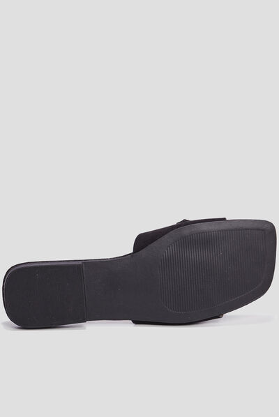 Mules avec chaînes Mosquitos noir femme