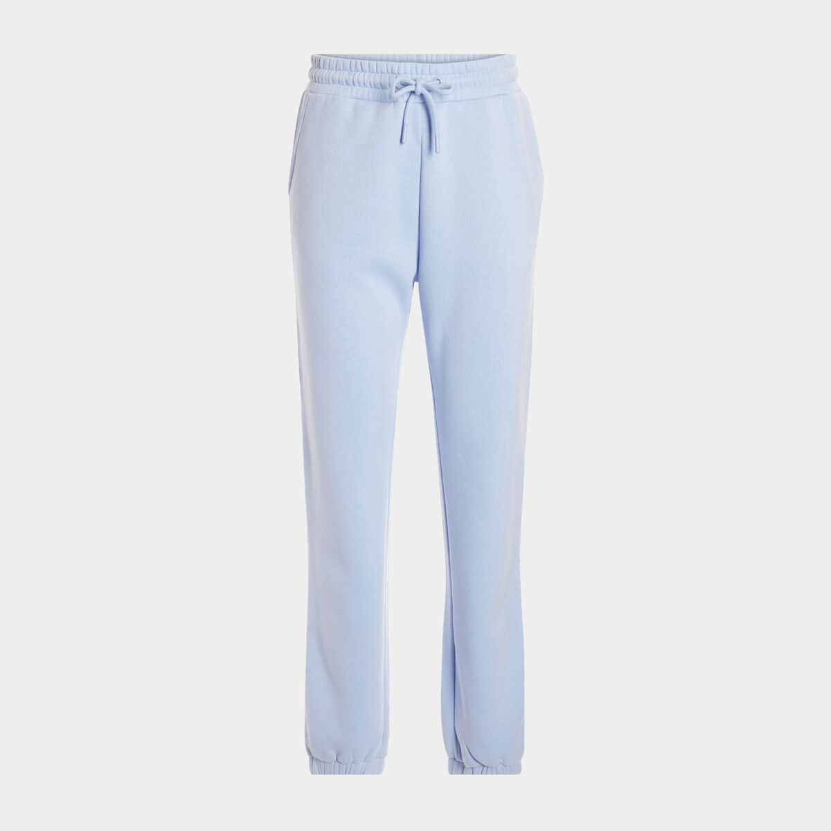 Pantalon jogging droit molleton bleu pastel femme