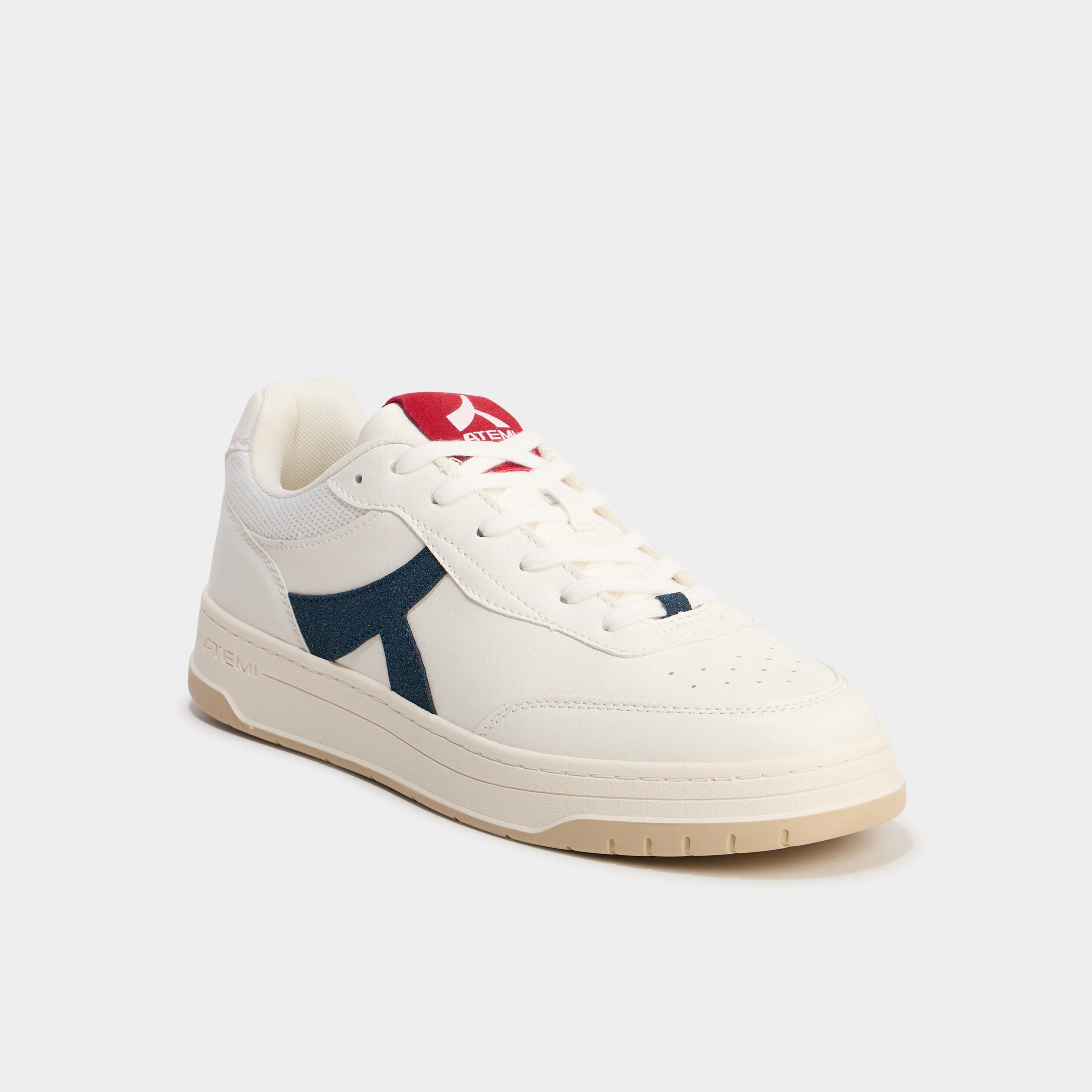 Tennis basses à lacets semelle plate multicolore homme