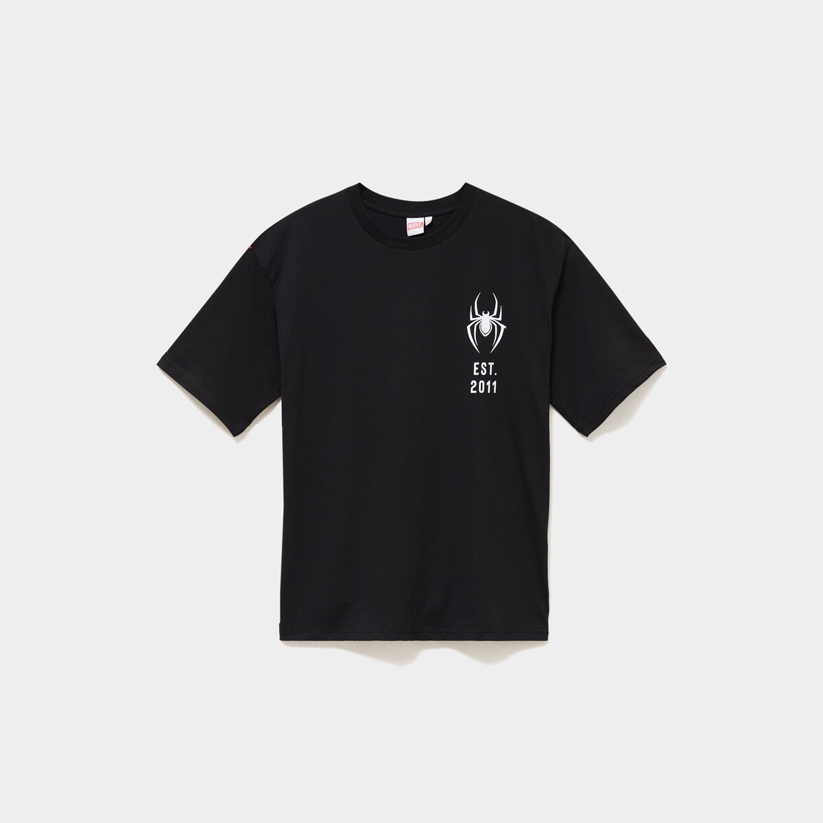 T-shirt relax manches courtes Spider-Man noir homme
