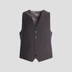 Gilet de costume sans manches gris fonc&eacute; homme