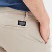 Bermuda short chino droit coton stretch creme homme