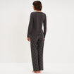 Ensemble pyjama No&euml;l 2 pi&egrave;ces gris fonc&eacute; femme