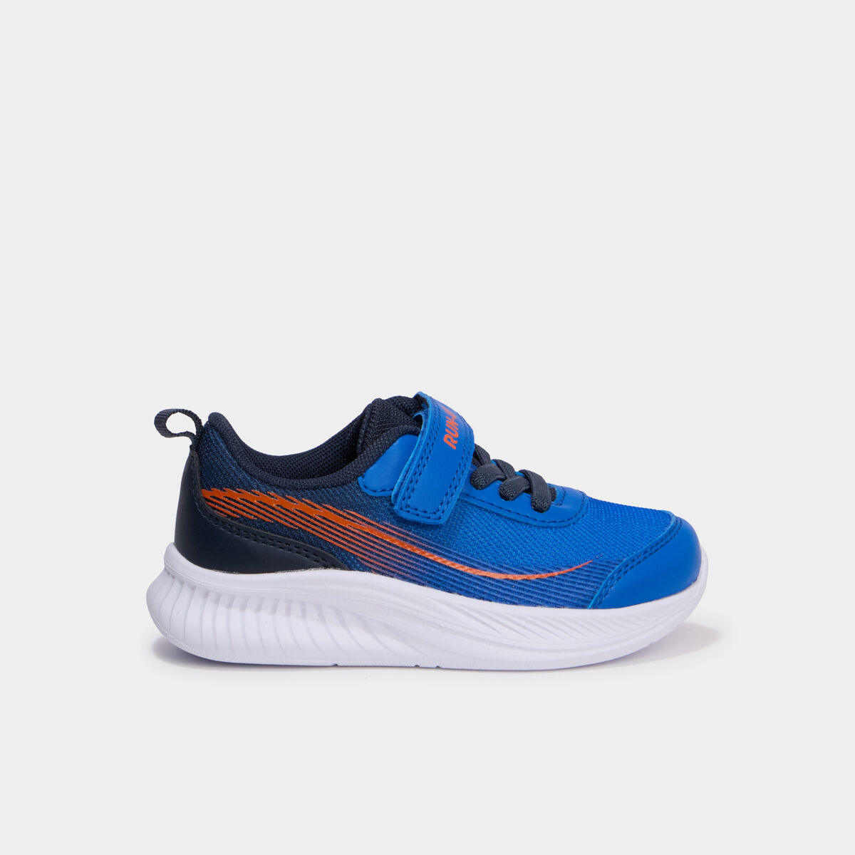 Baskets running &agrave; scratchs orange fluo gar&ccedil;on