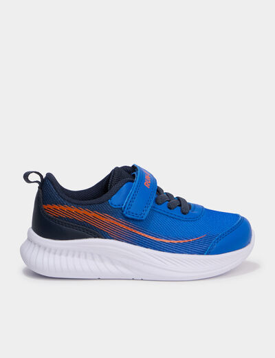 Baskets running &agrave; scratchs orange fluo gar&ccedil;on