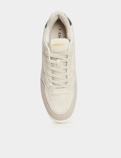 Tennis basses &agrave; lacets gris homme