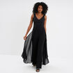 Combinaison pantalon avec voile jupe noir femme