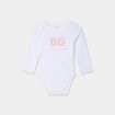 Body US velours coton manches longues blanc b&eacute;b&eacute;