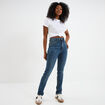 Jeans slim taille haute denim dirty femme