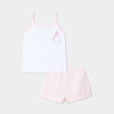 Ensemble pyjama short et débardeur rose poudrée fille