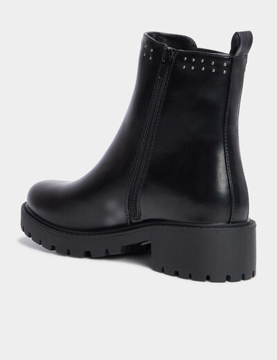 Bottines Noires à Clous - Taille 39 - Style Vegan