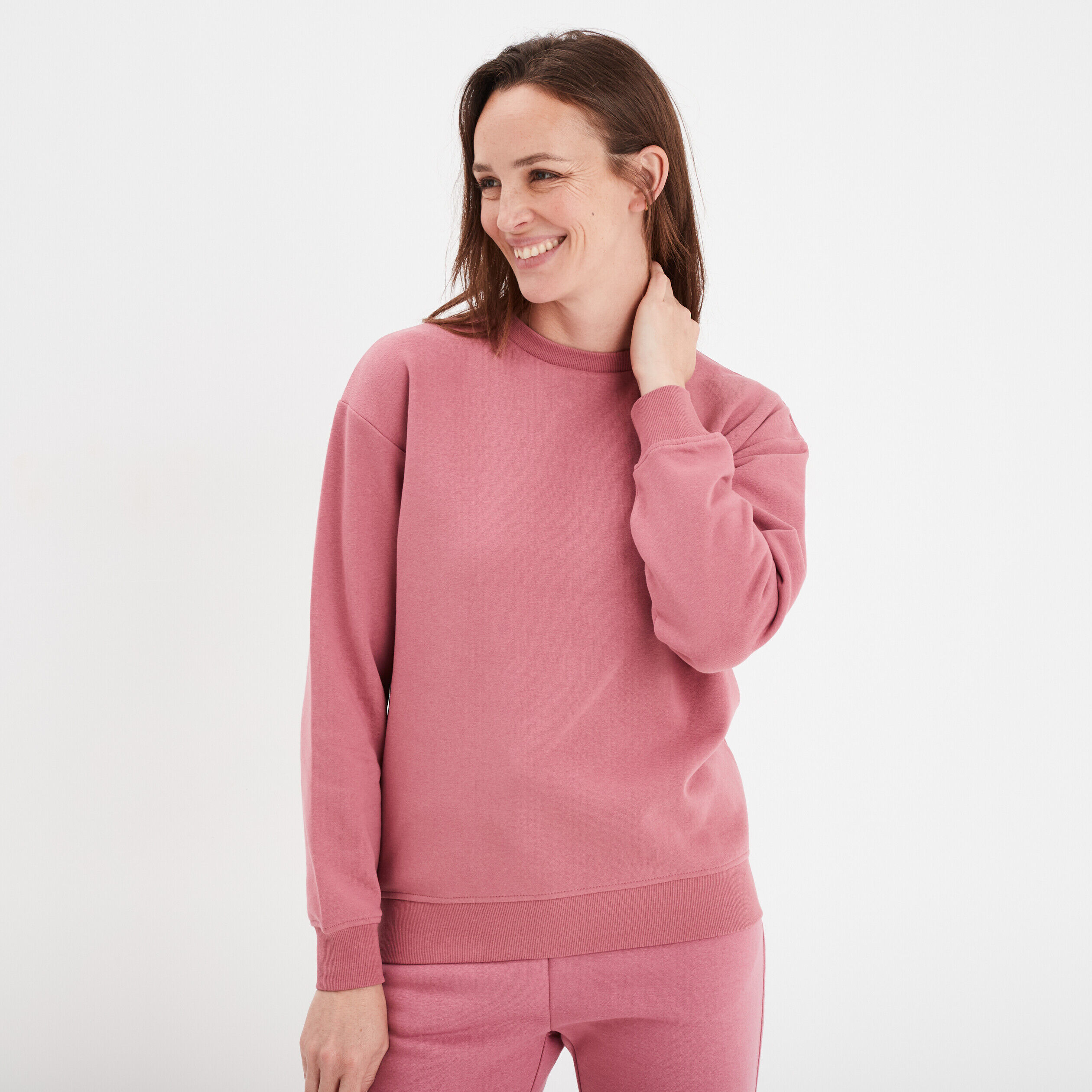 Sweat rose femme sans capuche deals