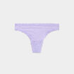 Tanga en dentelle doublure coton parme femme