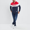 Sweat tricolor à capuche hoodie Creeks rouge homme