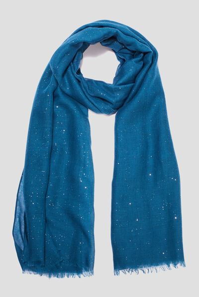 Foulard bleu canard femme