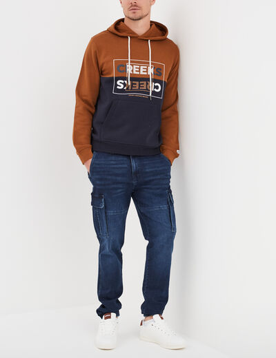 Jeans cargo slim Liberto denim stone homme