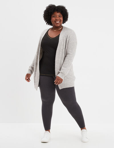 Legging gris foncé femme grande taille