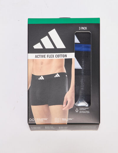 Lot 3 boxers Active Flex Adidas bleu homme
