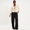 Blouse nou&eacute;e devant manches 3/4 sable femme