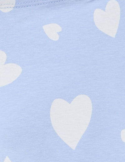 Legging taille &eacute;lastiqu&eacute;e coton bleu pastel fille
