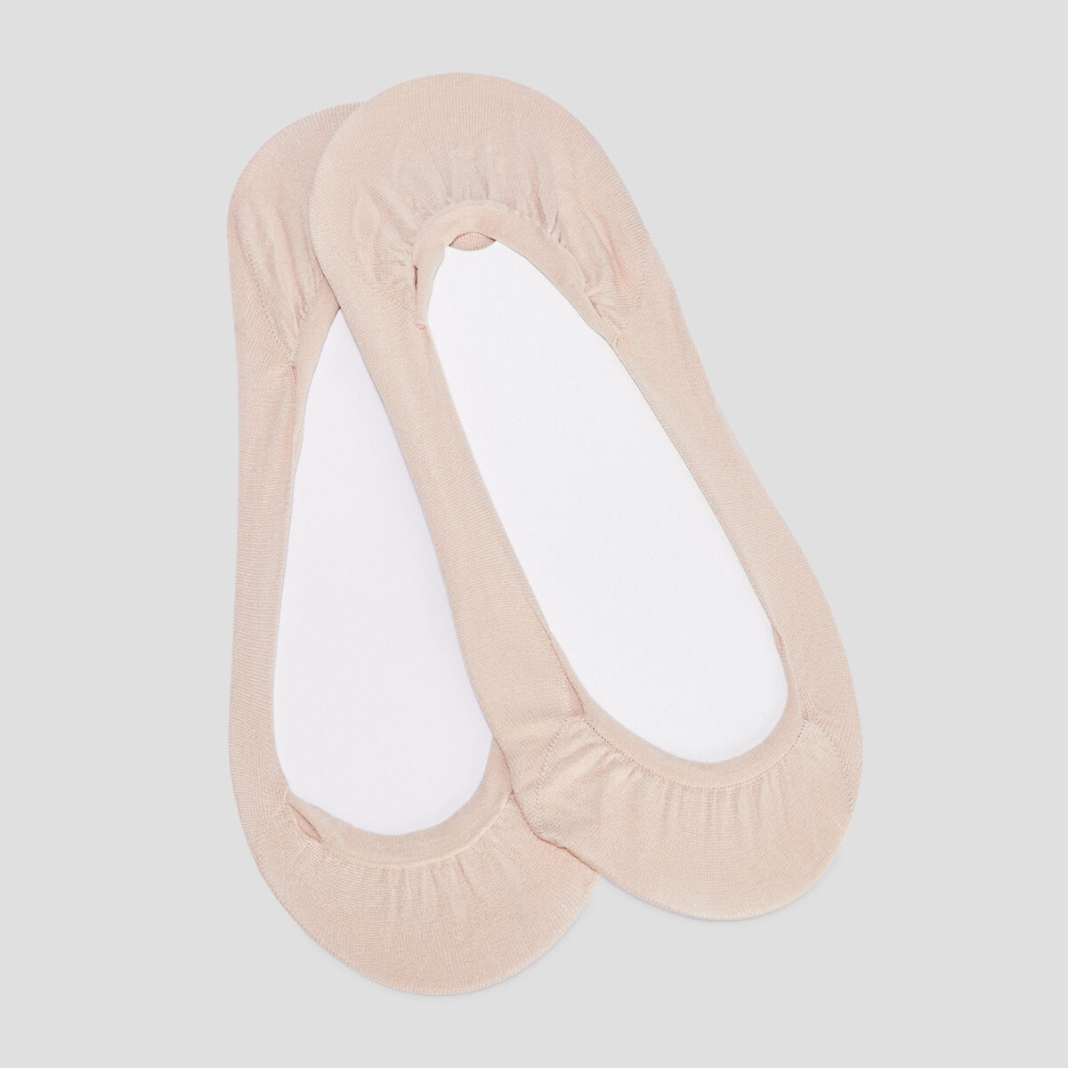 Lot de 2 chaussettes invisibles beige femme
