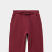 Pantalon de jogging molleton bordeaux fille