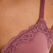 Soutien-gorge triangle micro dentelle vieux rose femme