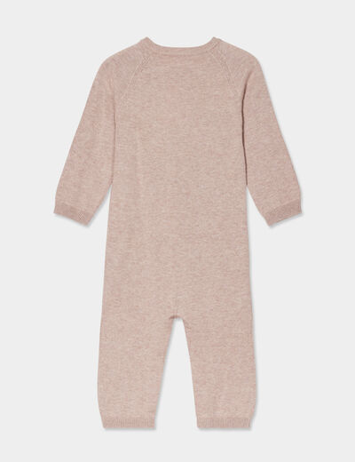 Combinaison tricot coton Kimbaloo taupe bébé garçon