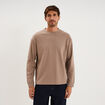 T-shirt col rond manches longues gris homme