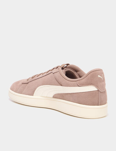Tennis cuir su&eacute;dine Puma Smash V3 marron clair homme