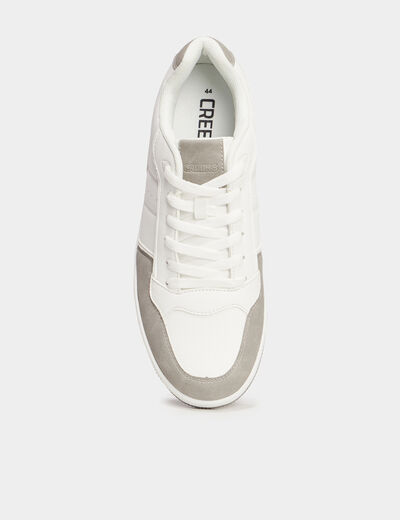 Tennis basses &agrave; lacets gris homme