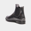 Bottines de pluie chelsea à paillettes gris argent fille