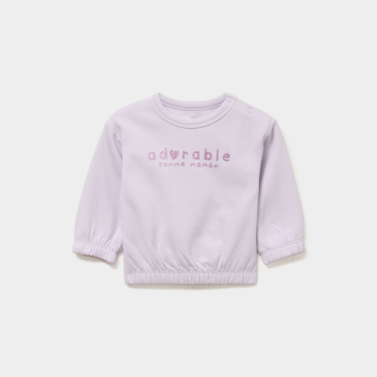 Sweat col rond manches longues parme b&eacute;b&eacute; fille