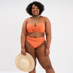 Bas de maillot de bain orange femme grande taille