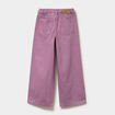 Pantalon large taille &eacute;lastiqu&eacute;e coton violet fille