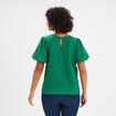 T-shirt manches courtes ballons vert femme