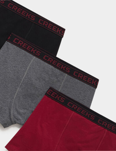 Lot 3 boxers bordeaux homme