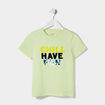 T-shirt manches courtes sequins vert garçon
