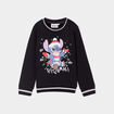 Sweat &agrave; sequins manches longues Stitch noir fille