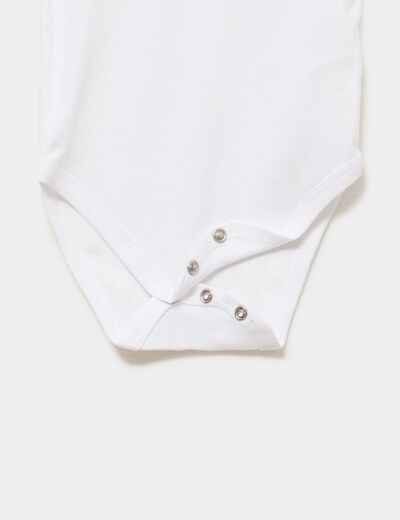 Lot 3 bodies US coton manches courtes blanc b&eacute;b&eacute;
