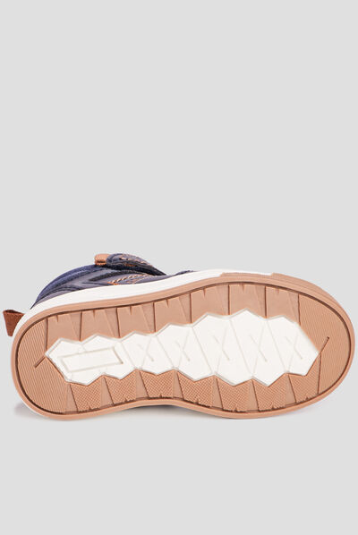 Baskets montantes Creeks bleu bébé garçon
