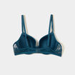 Lot 2 soutiens-gorge corbeille dentelle vert canard femme